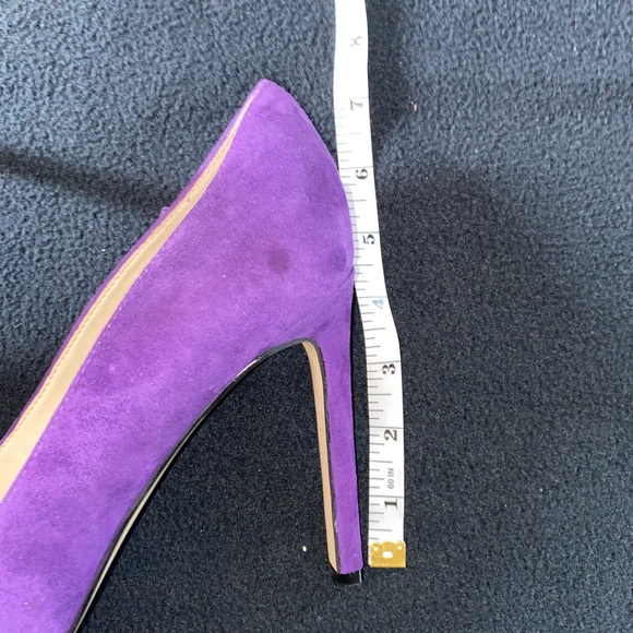 ☂️ Nine West Violet Suede Pointed Toe Heels Size 10 - Picture 10 of 11